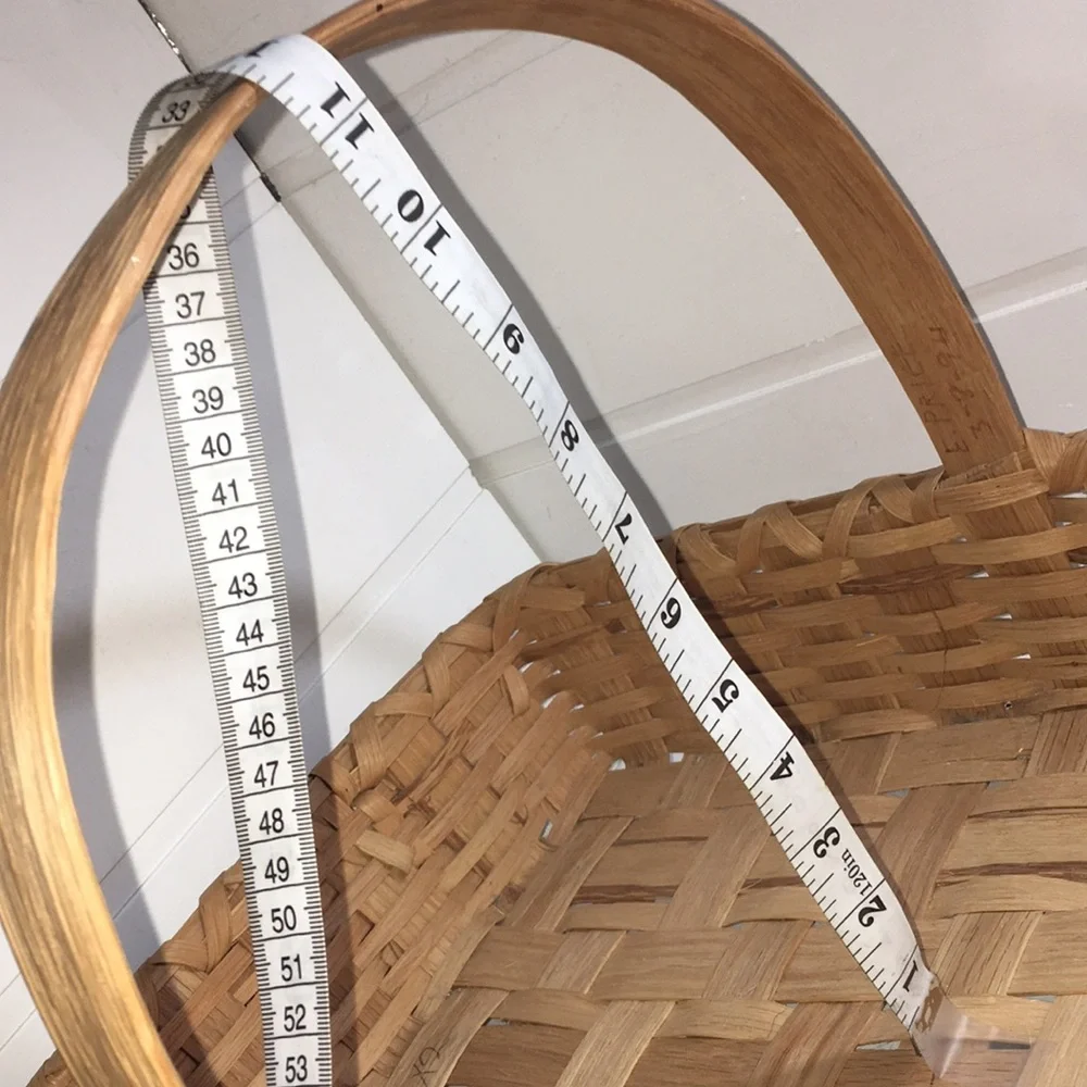 Vintage oak carrying basket